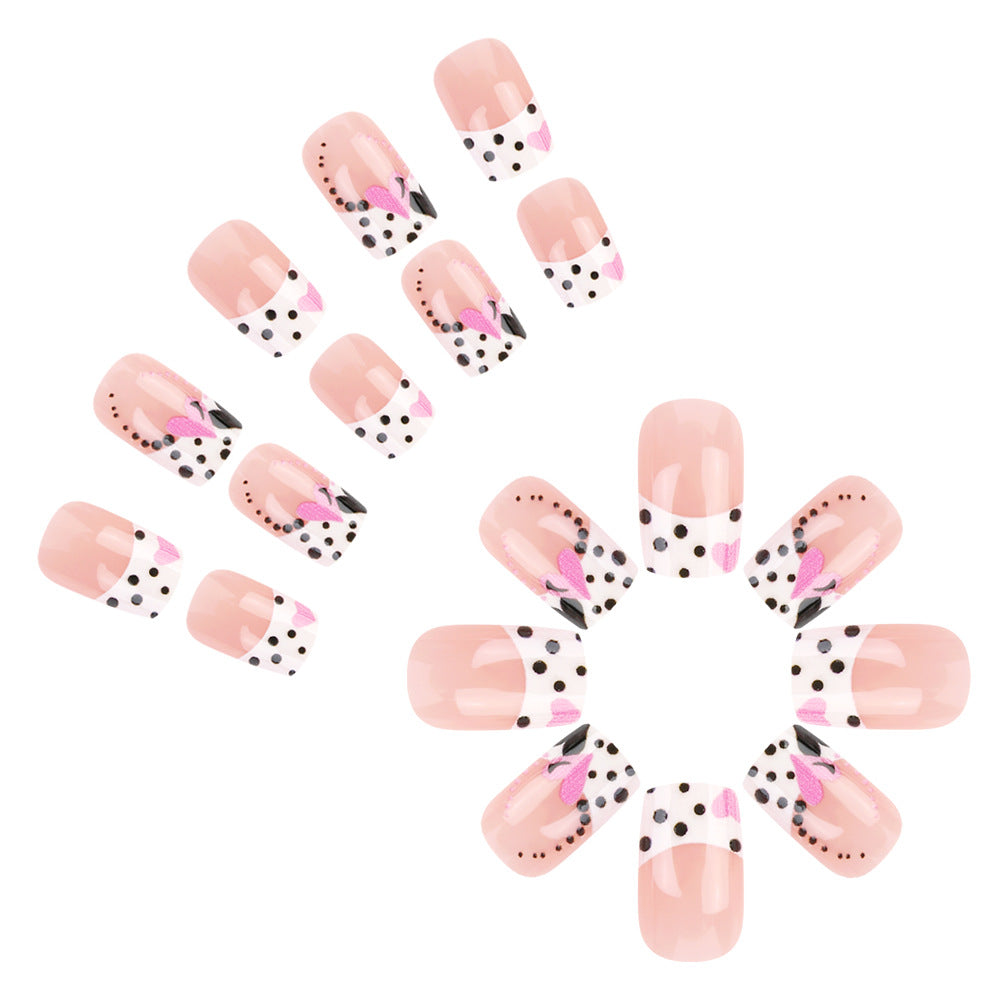 Decorative Heart-Patterned Press-On Nails Kalsten