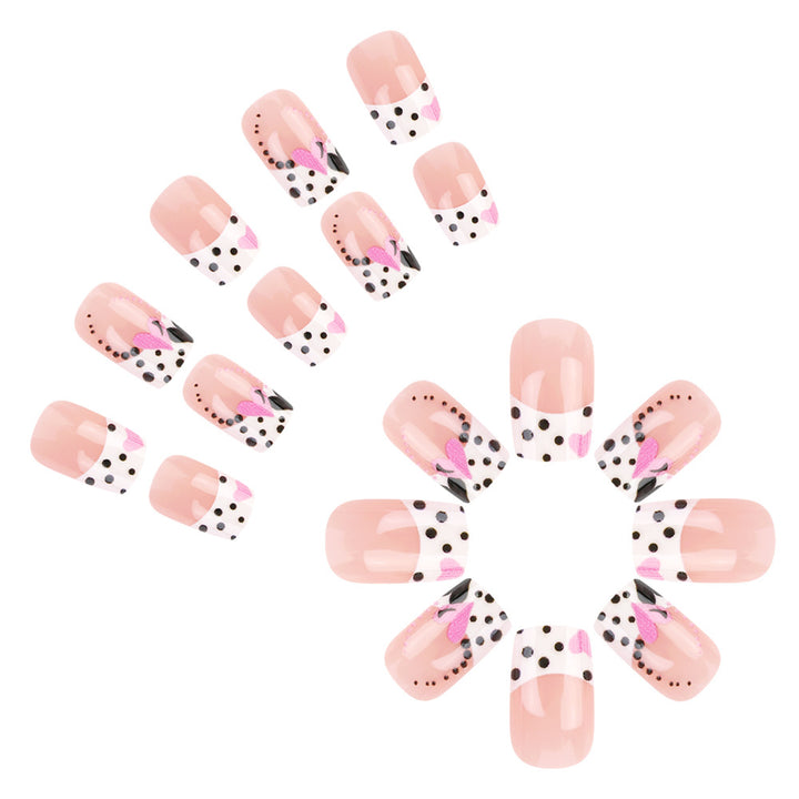 Decorative Heart-Patterned Press-On Nails Kalsten