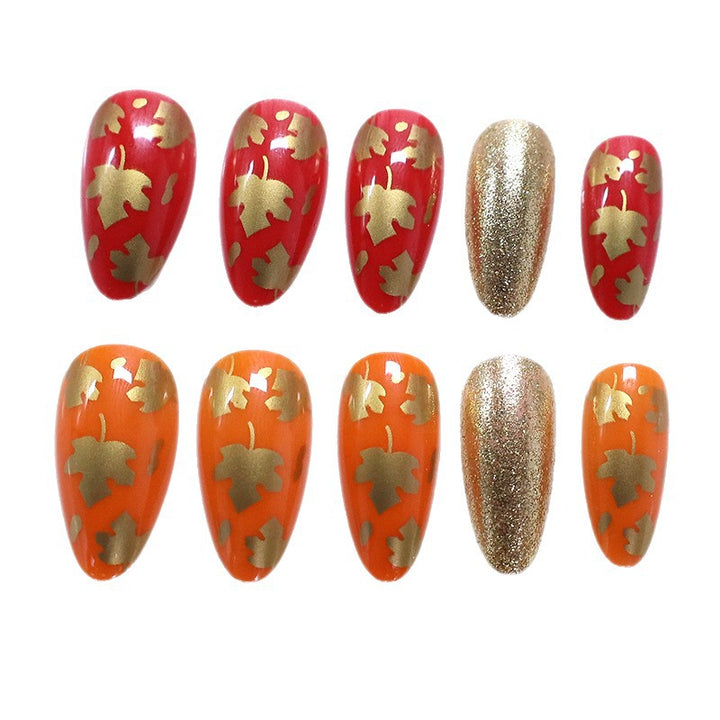 Autumn-Themed Decorative Nail Art Enhancements Kalsten