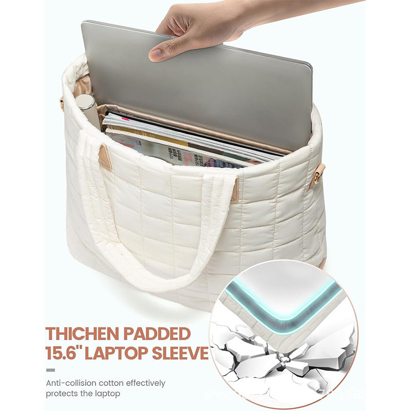 Elegant Quilted Tote Bag with Removable Wallet Kalsten