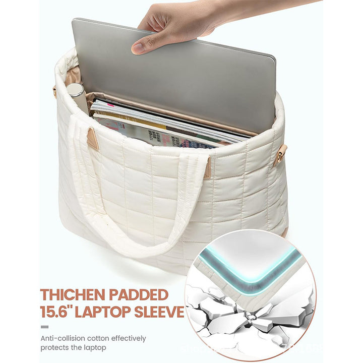Elegant Quilted Tote Bag with Removable Wallet Kalsten