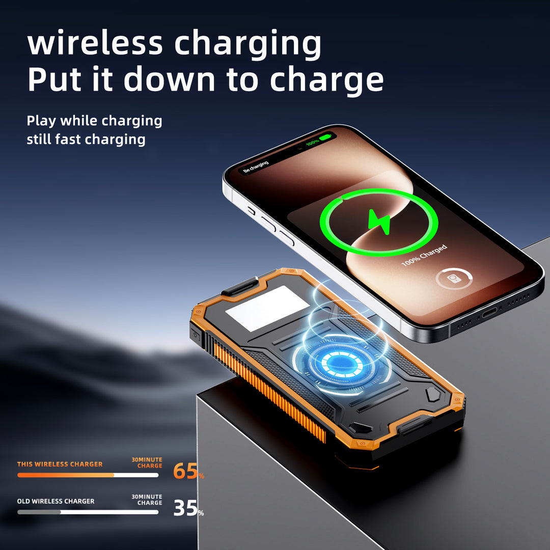 Solar-powered power bank with fast charging function and wireless charging option Kalsten