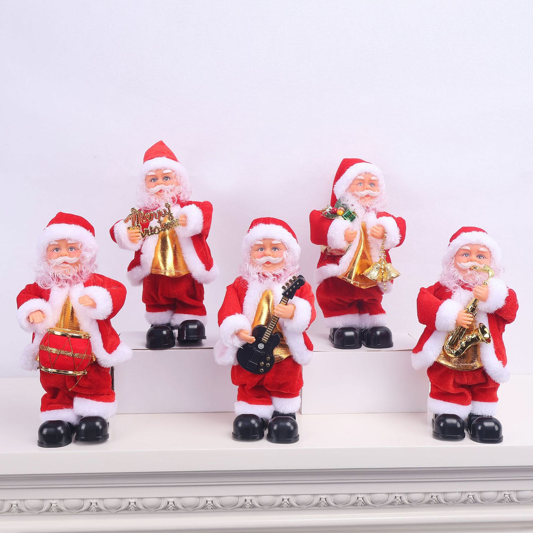 Decorative Santa Claus figure with saxophone