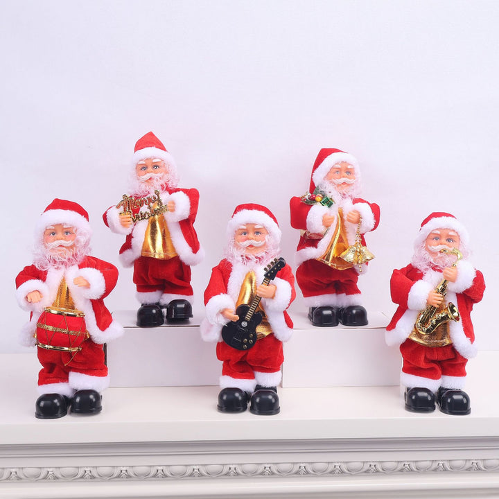 Decorative Santa Claus figure with saxophone