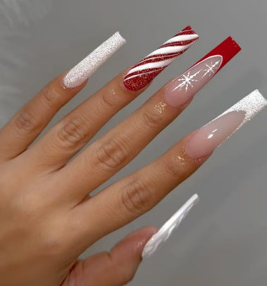 Festive Acrylic Nail Art Extensions Kalsten