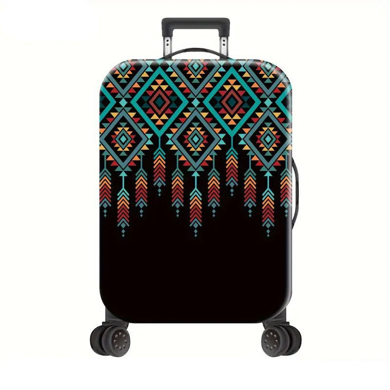 Unisex Hard Shell Suitcase with Creative Geometric Pattern Kalsten