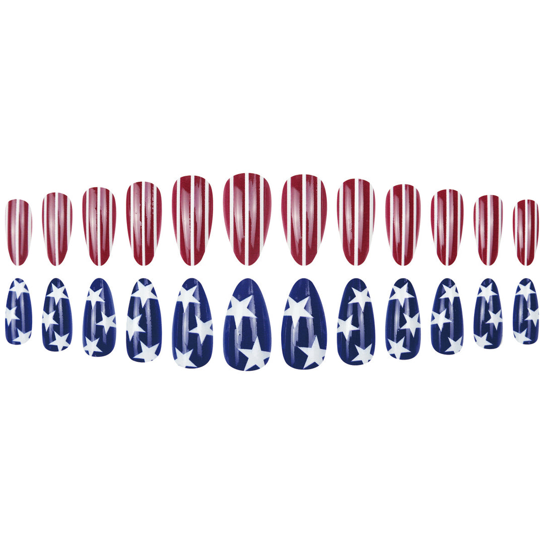 Patriotic Stiletto Press-On Nails Kalsten
