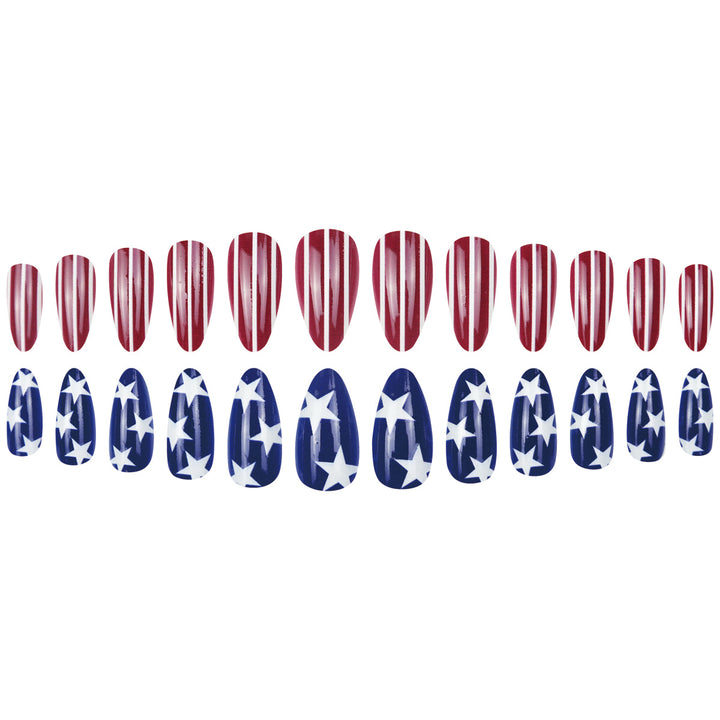 Patriotic Stiletto Press-On Nails Kalsten