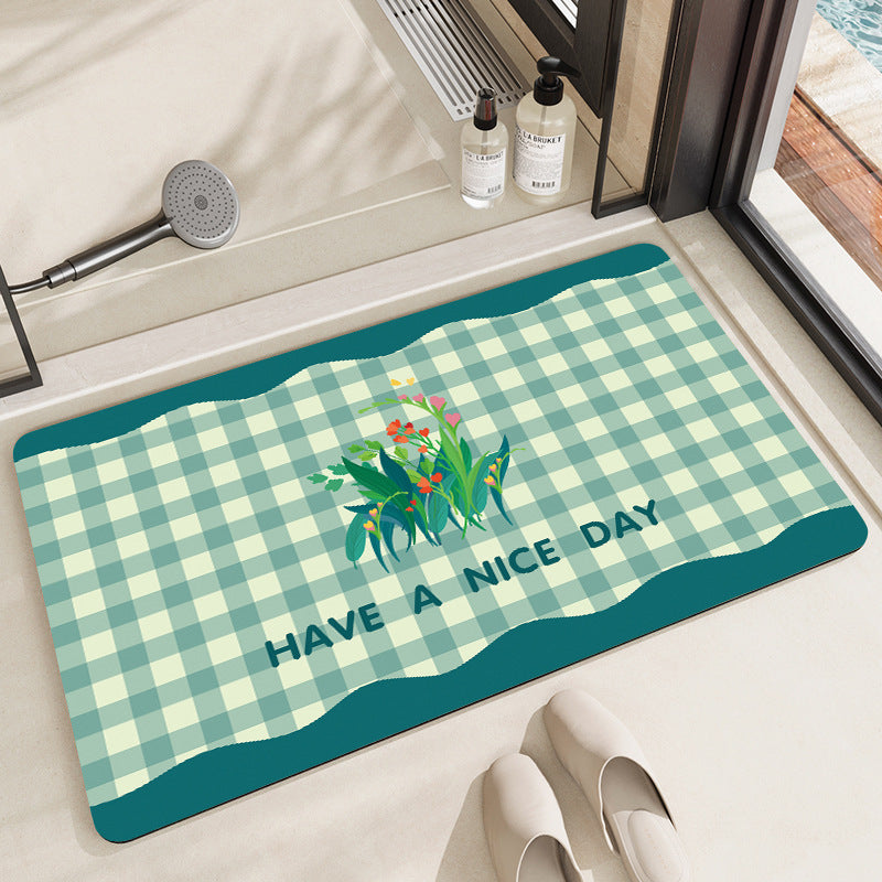 Stylish Floral Patterned Comfort Bath Mat Kalsten