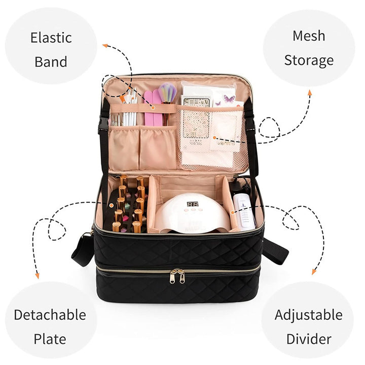 Elegant cosmetic organizer with multiple compartments Kalsten
