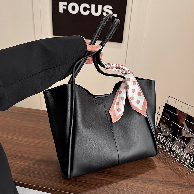 Elegant Tote Bag with Detachable Scarf
