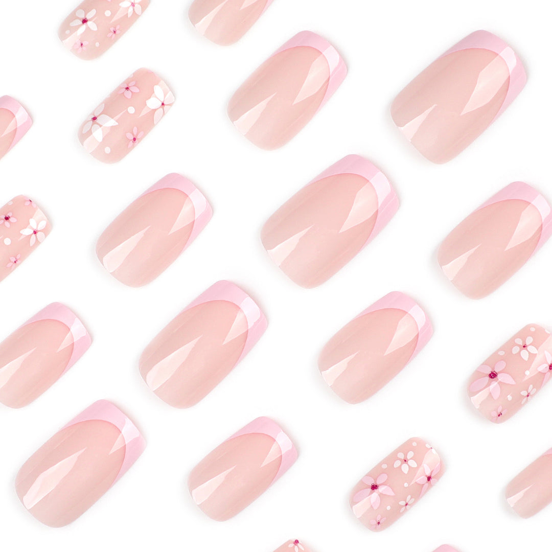 Artful Nail Extensions with Floral Designs Kalsten