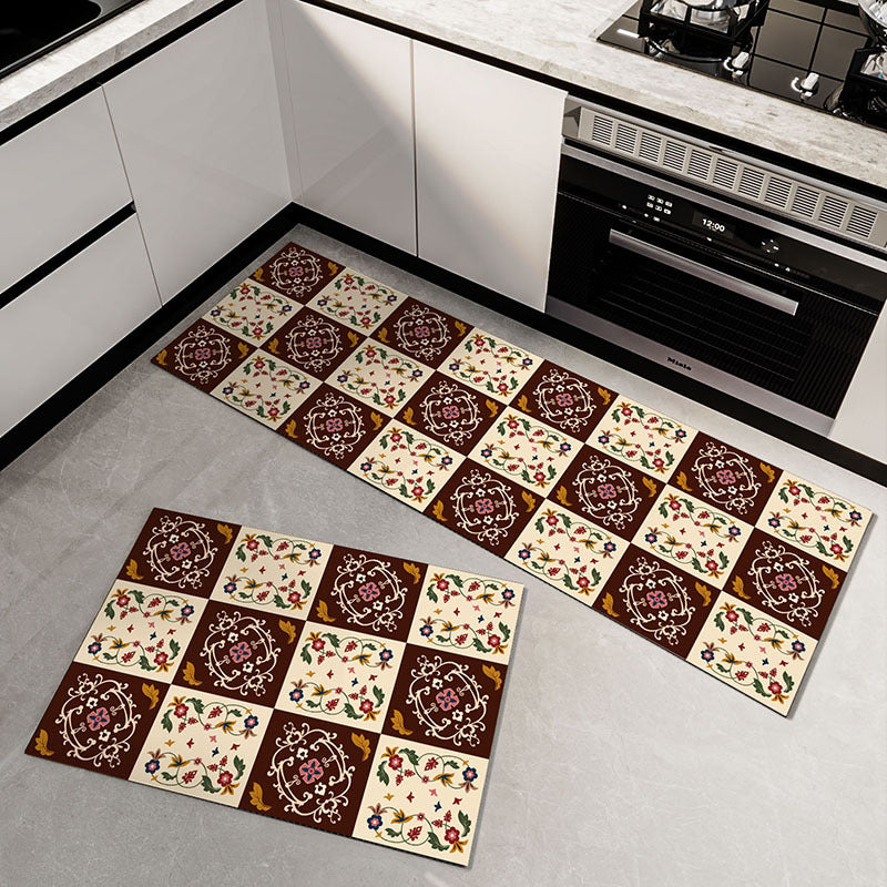 Floral Patterned Kitchen Runner Mat Kalsten