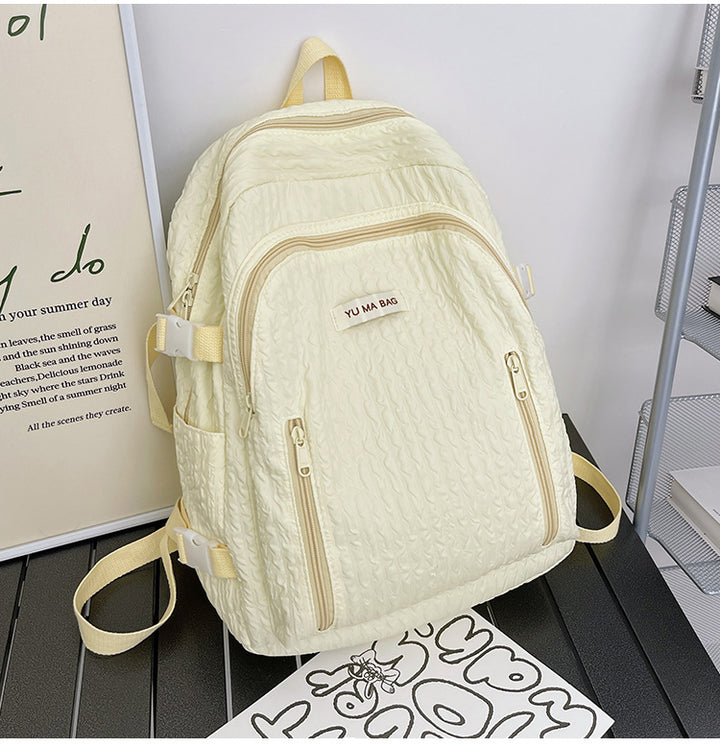 Textured Multi-Compartment Backpack Kalsten
