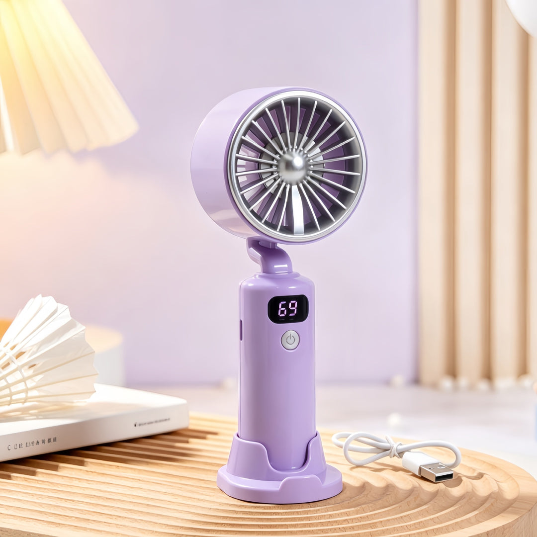 Women's Portable Table Fan with Digital Speed Display Kalsten