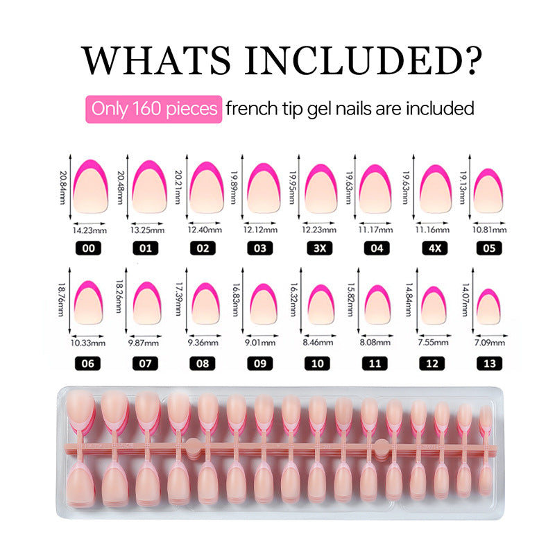 Acrylic nail set with versatile French designs Kalsten