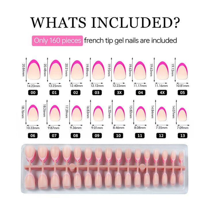Acrylic nail set with versatile French designs Kalsten
