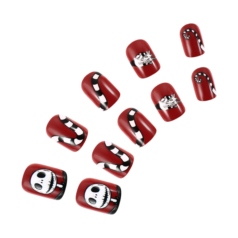 Halloween-Themed Artistic Press-On Nail Set Kalsten