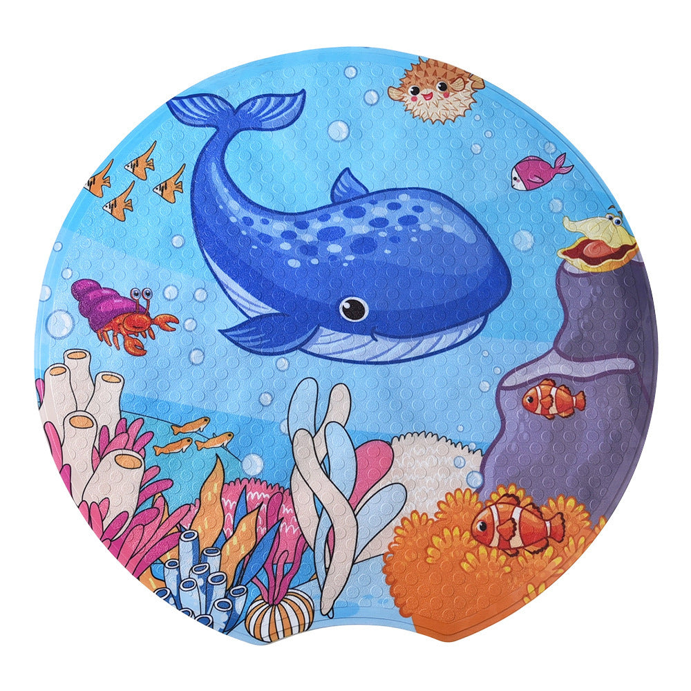 Cartoon Ocean-Themed Bath Mat Kalsten