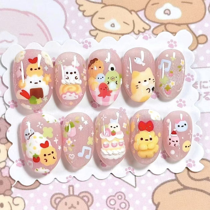 Creative Cartoon Press-On Nail Art Kalsten