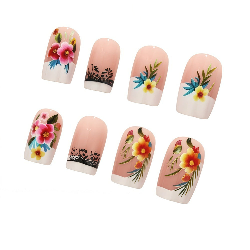 Exquisite artificial nails with floral patterns Kalsten