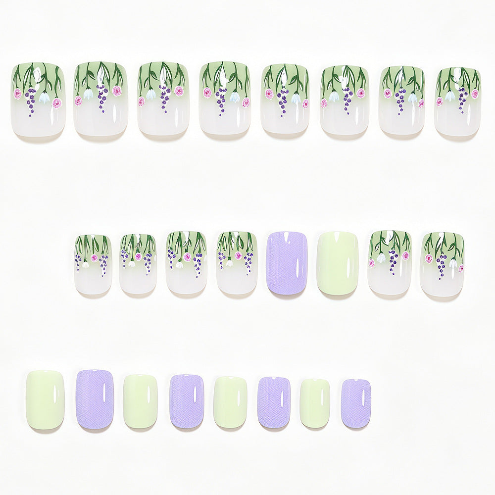 Floral Themed Press-On Nail Art Kalsten