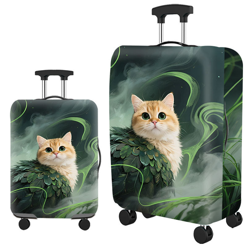 Tropical Leaf Print Hard Shell Luggage Kalsten