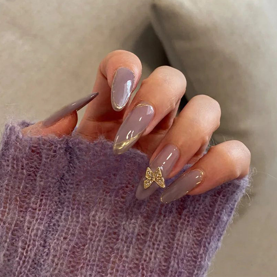 Elegant fake nails with glitter accents Kalsten
