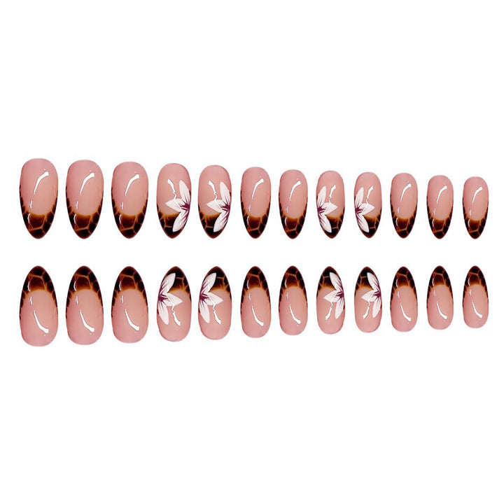 Floral and Geometric Press-On Nail Art Kalsten