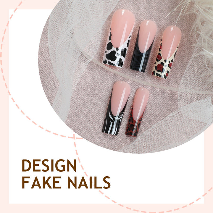 Nail art set with modern leopard pattern Kalsten
