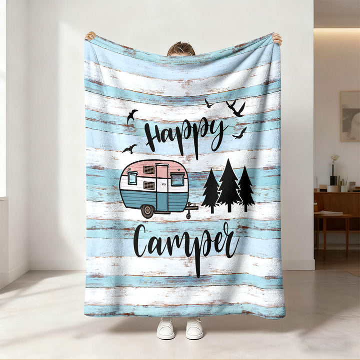 Soccer-Themed Fleece Blanket