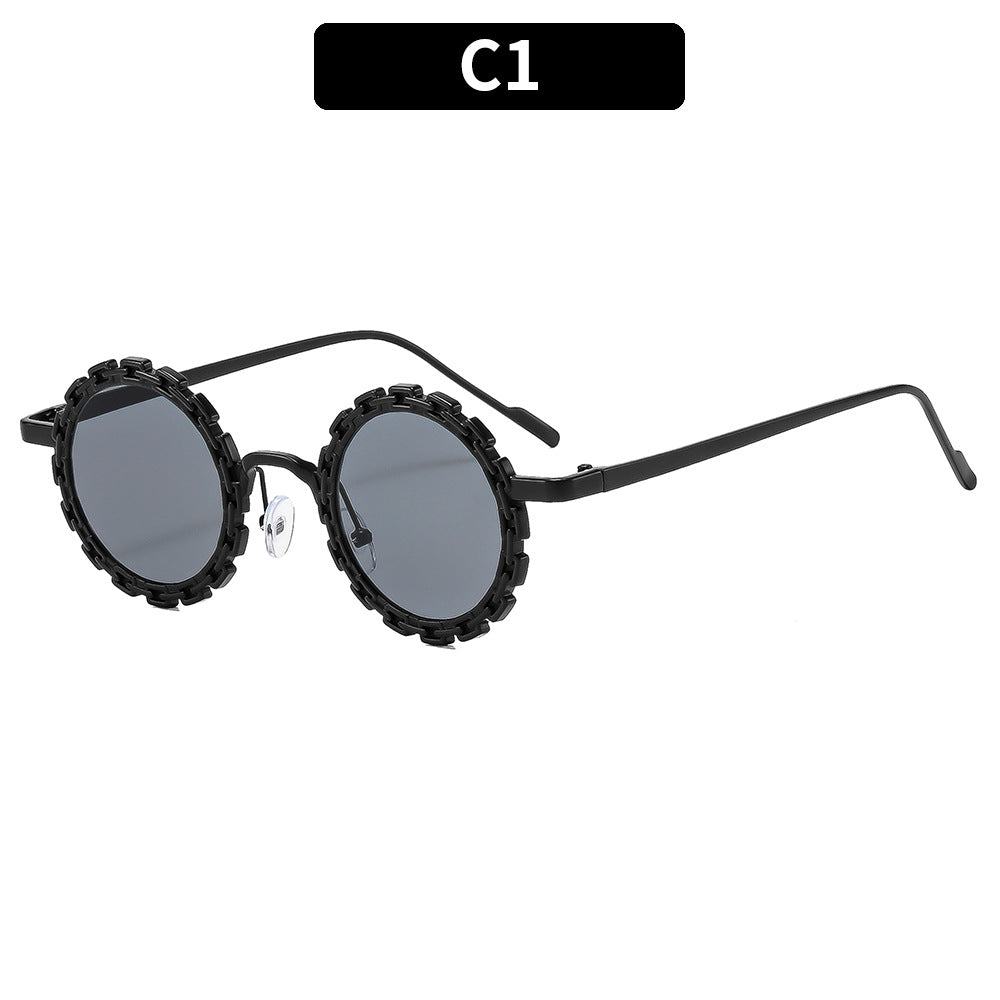Chic Geometric Round Sunglasses