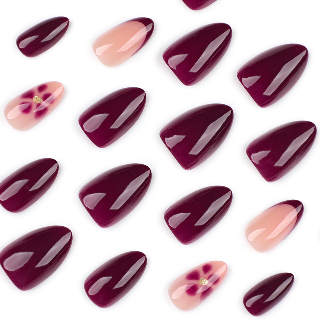 Glamorous nail art with floral accents Kalsten