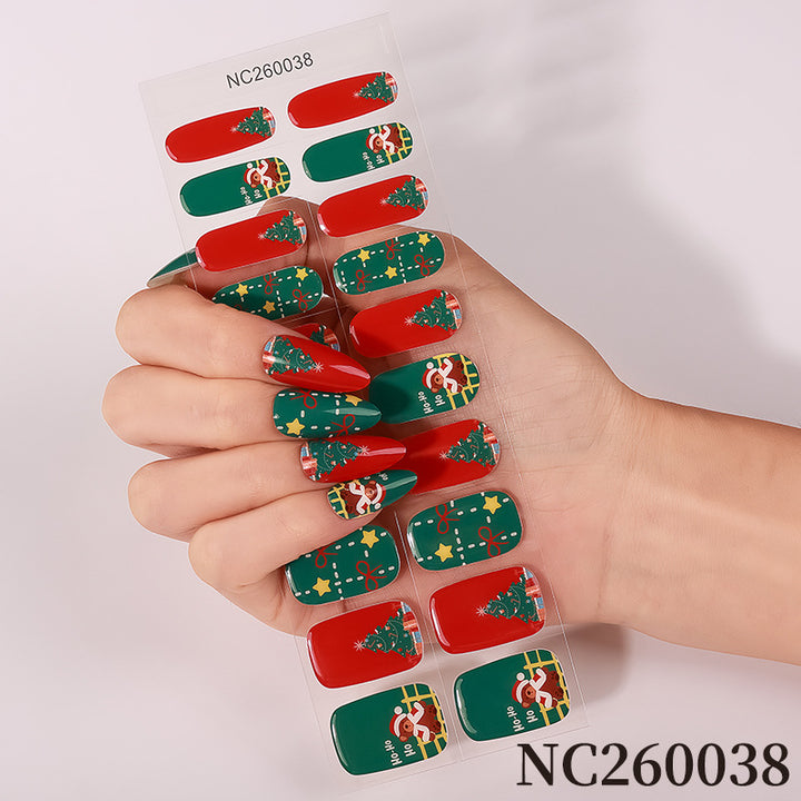 Festive Holiday Nail Art Wraps