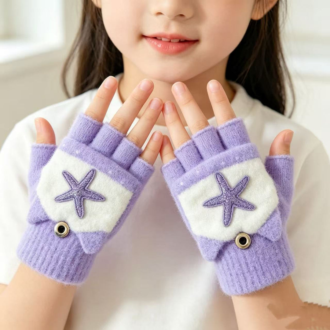 Cute Cartoon-Themed Fingerless Gloves Kalsten