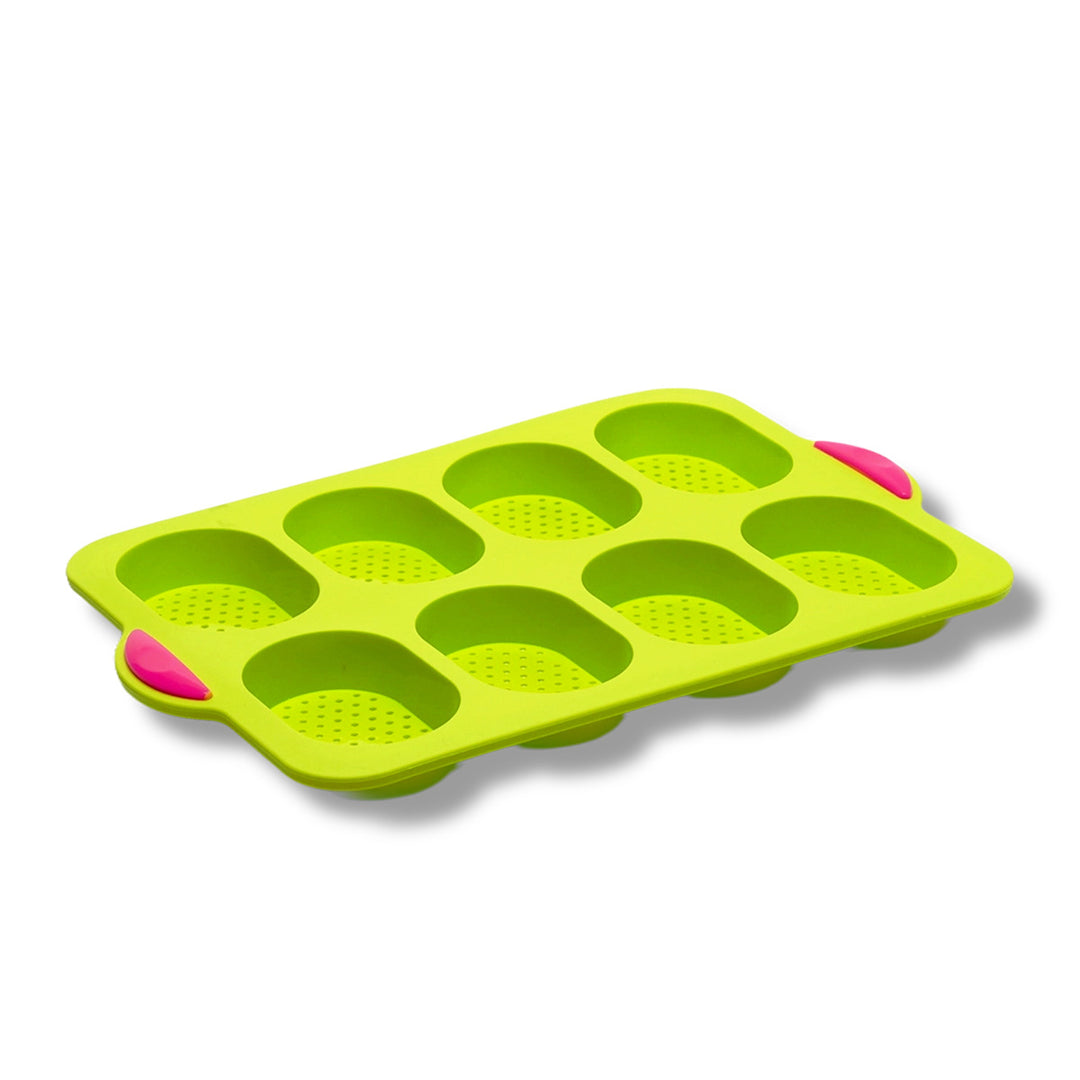 Silicone muffin baking pan with non-stick coating and practical handles Kalsten