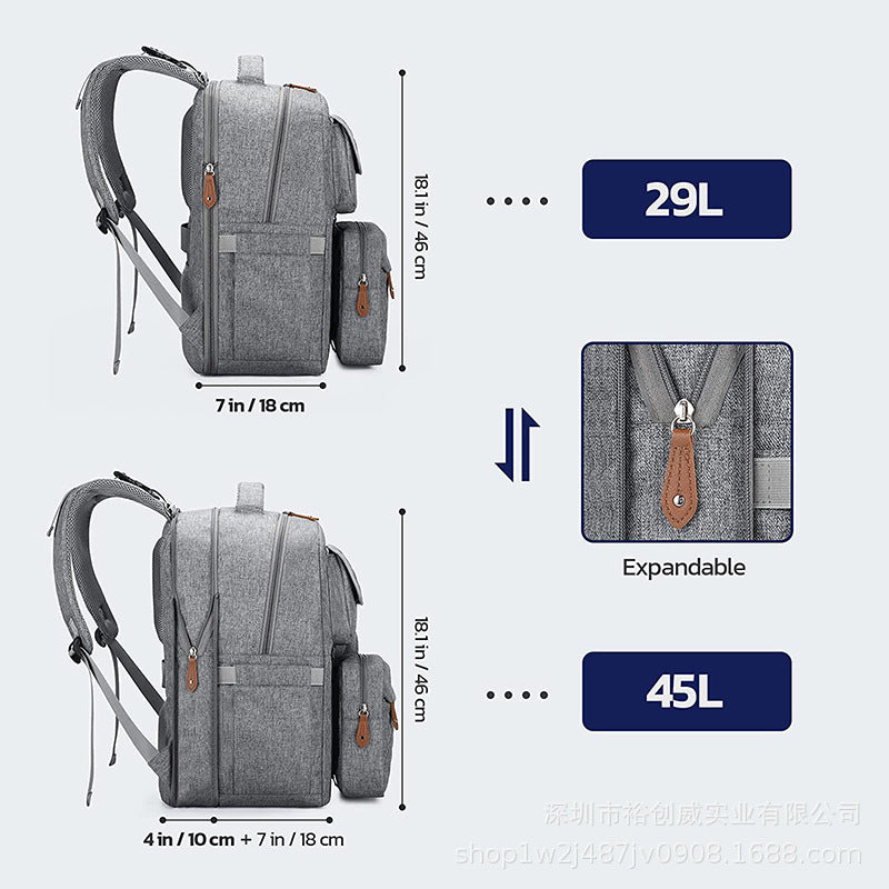 Multi-Functional Quilted Backpack with Detachable Organizer Kalsten