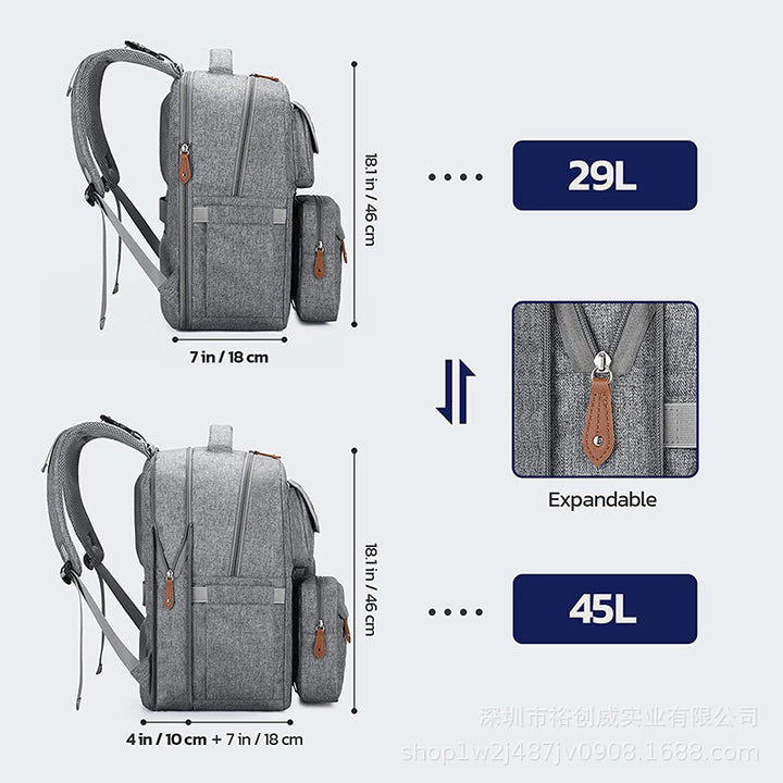 Multi-Functional Quilted Backpack with Detachable Organizer Kalsten