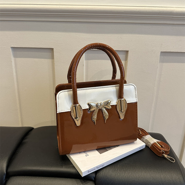Elegant Bow-Accented Handheld Handbag