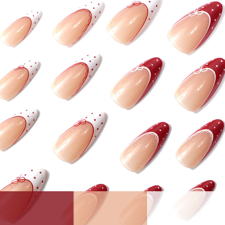 Artistic French Tip Nail Art Enhancements Kalsten
