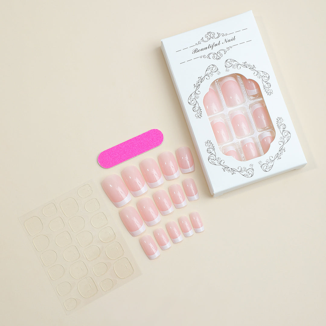 French Tip Press-On Nail Set Kalsten 1788495145