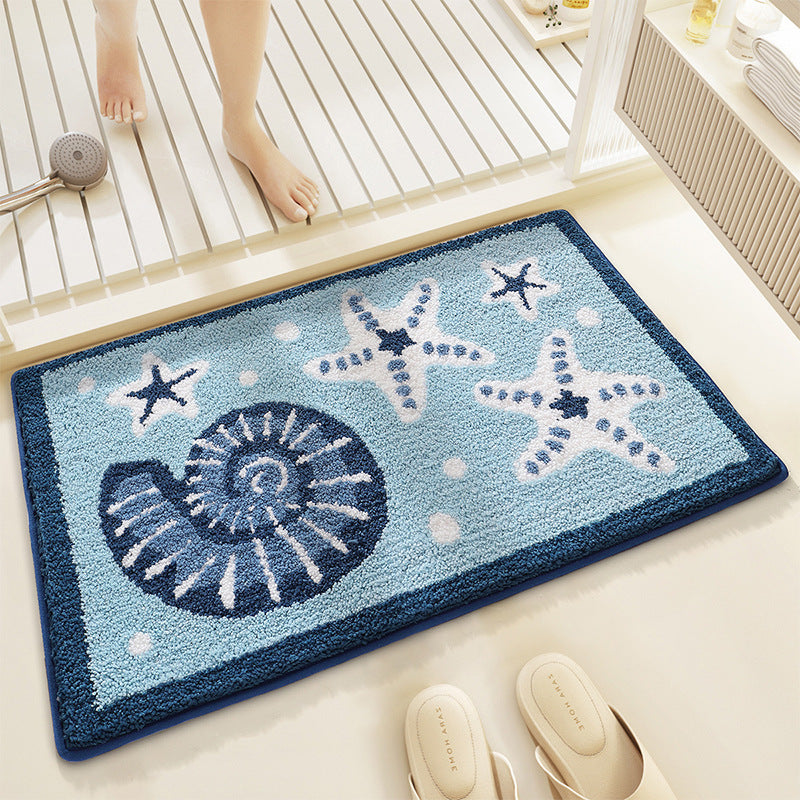 Unisex Coastal-Themed Bath Mat Kalsten