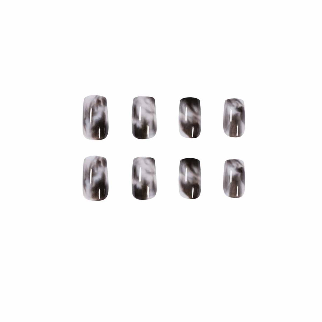 Artful Nail Extensions with Elegant Marble Design Kalsten