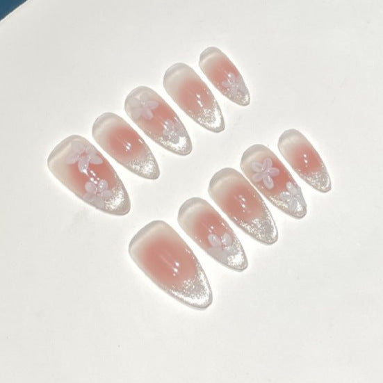 Floral Ombre Press-On Nail Art