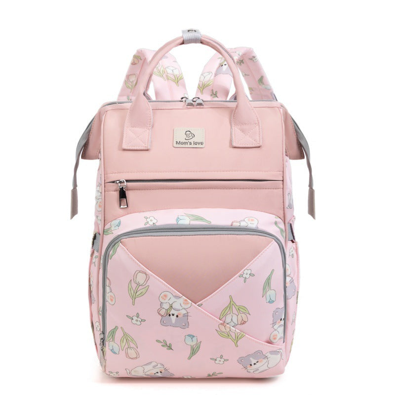 Playful Floral Print Diaper Backpack Kalsten