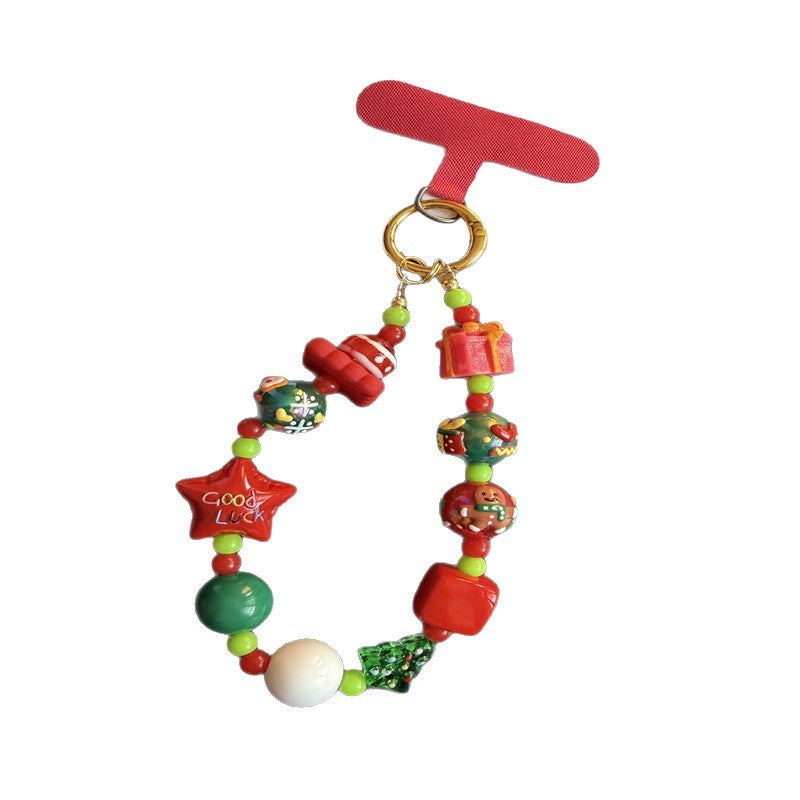 Festive Beaded Charm Keychain Kalsten
