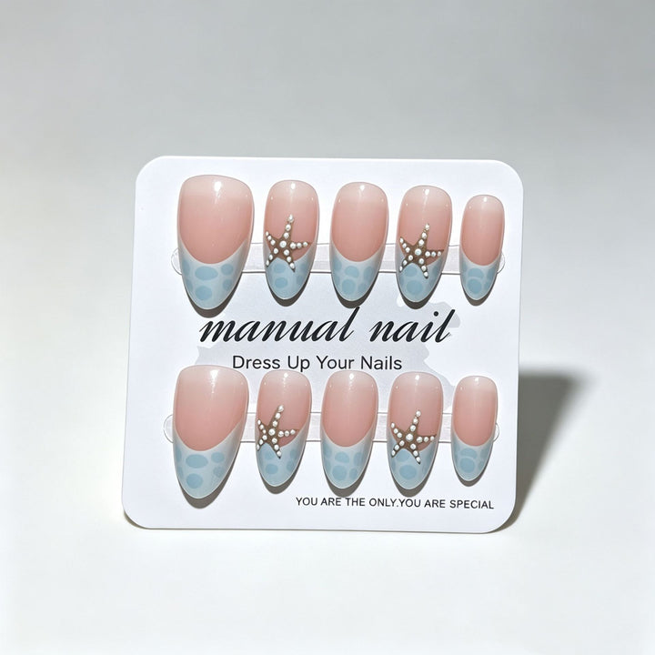 Nautical-Themed Decorative Press-On Nail Tips Kalsten