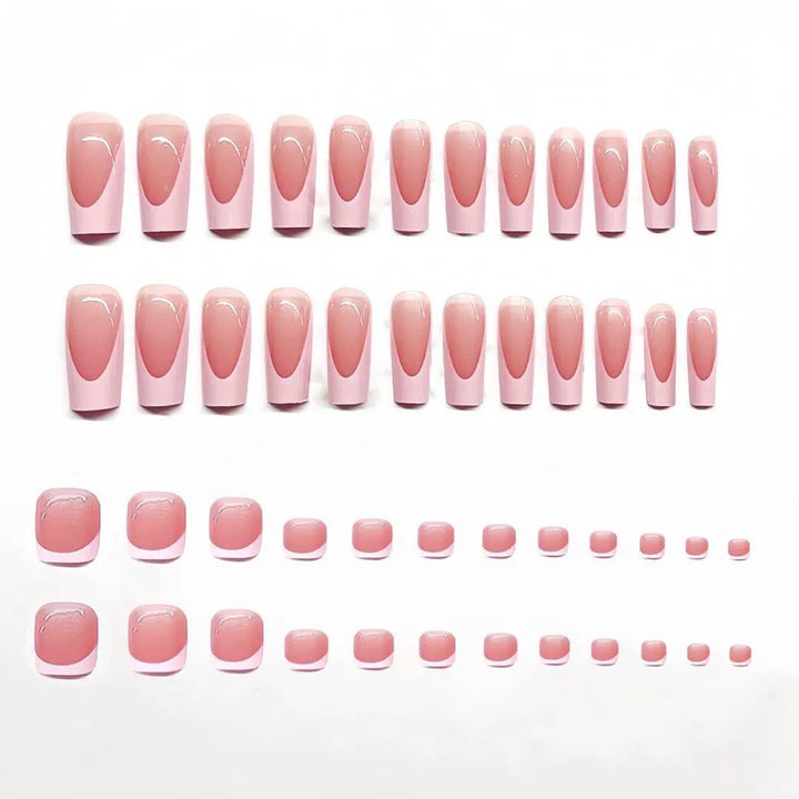 Elegant French Tip Press-On Nail Set Kalsten