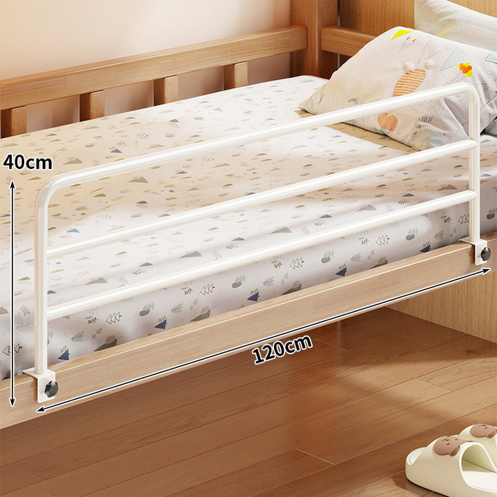 Foldable Mesh-Lined Clamp-On Child Bed Safety Guard Rail with Padded Panel