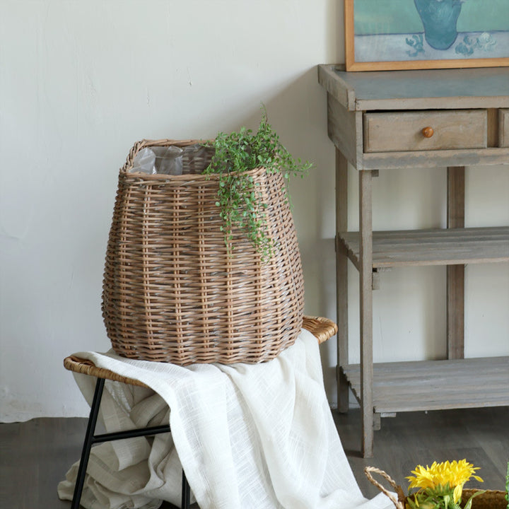 Large Handmade Laundry Basket with Natural Design Kalsten